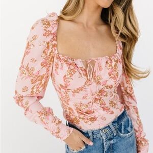 Free People Hilary printed top